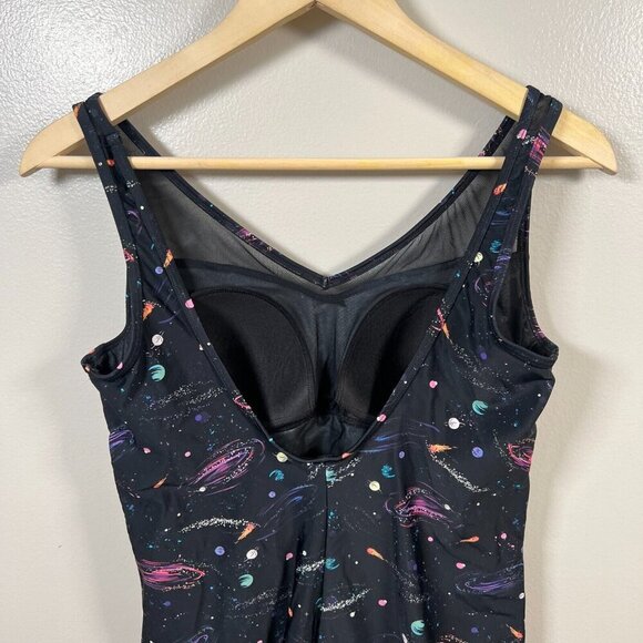 Torrid Galaxy Mesh One Piece Swimsuit Size 0 Large Black Celestial Beach Cruise - Picture 9 of 11